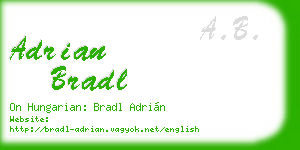 adrian bradl business card